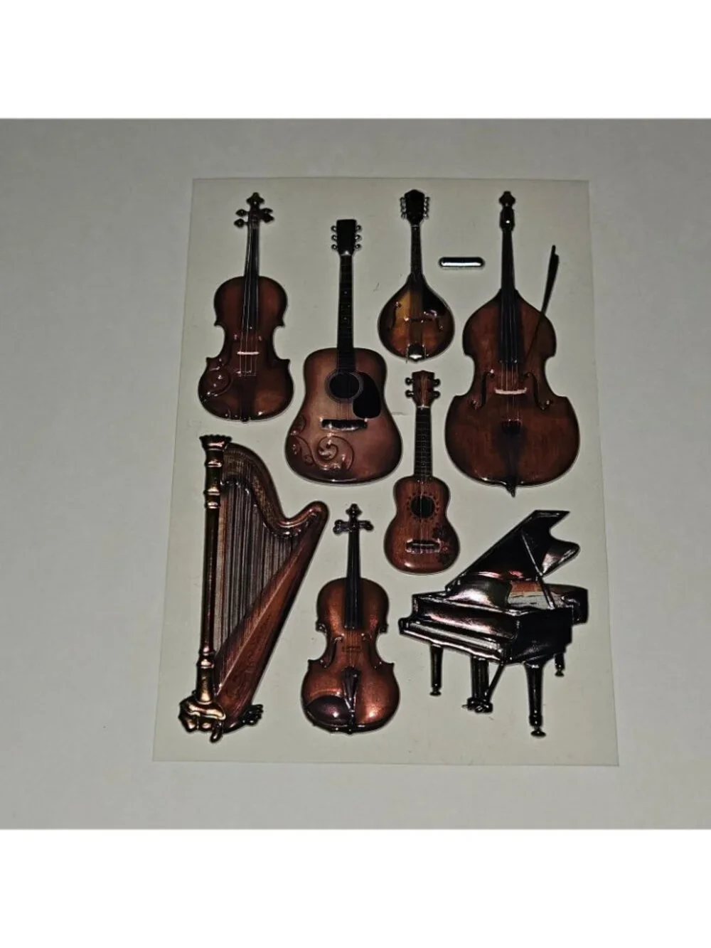 Dimensional Stickers Lot Musical Instruments Scrapbooking Guitar Drums Piano